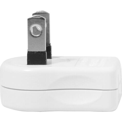 Zihan NEMA 1-15P USA Outlet Saver Power Extension Adapter 2-prong 2 Outlets 90 Degree Angled