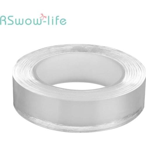 1/2/3M Nano Magic Tape Double Sided Tape Transparent No Trace Reusable Waterproof Adhesive Tape Glue Cleanable Home Accessories