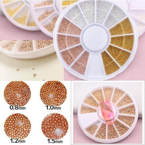 1 Box rose gold caviar beads/ 0.8-1.5mm/ Nail art beads/ Nail microbeads/Rose gold Nail Rhinestones Mixed Pearls ,HGHG6766878764