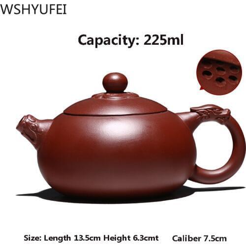200ML pure hand Tea set tea set pot simple Dahongpao Shih Tzu teapot antique porous purple sand ceramic art tea set