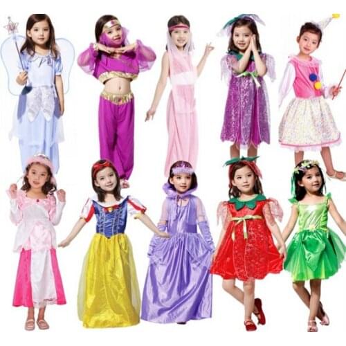 2016 Halloween Cosplay girl Dress arab India Princess costume Children greek goddess clothing Fruits Clothes Angel fairy Costume