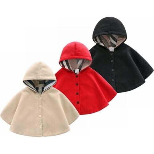 2021 Pring & Autumn Infant Baby Girls Cloak Childrens Winter Coats and Jacket Clothes Winter Long Sleeve Outwear Cloak Clothes