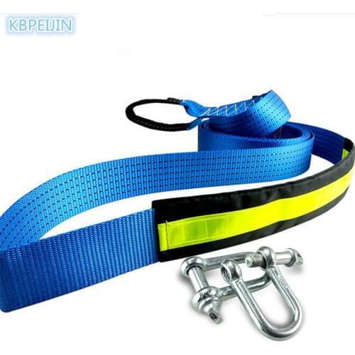 5M 8Tons Auto Emergency Reflective Car Towing Rope With U Steel Shackle for Mitsubishi outlander pajero sport lancer accessories