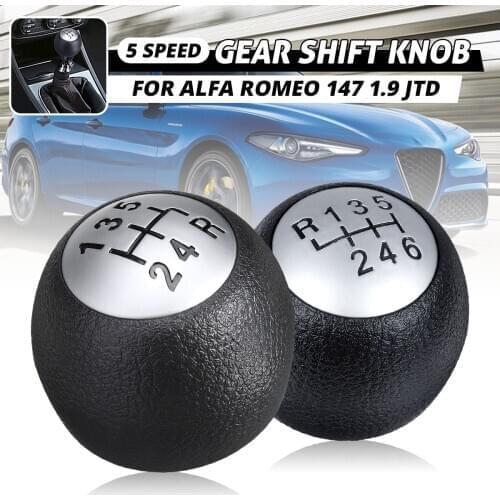 5 Speed 6 Speed Manual Gear Shift Knob Lever Shifter Hand Ball Plastic For Alfa Romeo 147 1.9 JTD