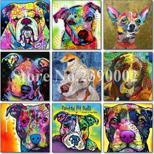 5D DIY Diamond Painting Cross Stitch Diamond Embroidery Dog Family Full Square Diamond Mosaic Animal Ornament Gift Home Decor