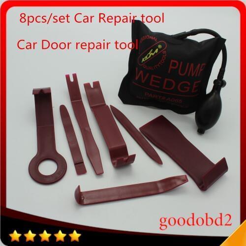 8pcs/set Plastic Car Radio Door Clip Panel Trim Dash Audio Removal Pry Tool Repairing for Car Repair with Klom pump wedge medium