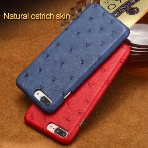 100% Genuine Ostrich Leather Case For iphone X XR XS Max Luxury Cover for iPhone XS/XS Max 7 8 6 5 Plus 6S Photo Cases 2019 New