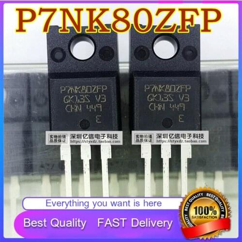 10Pcs/Lot New Original P7NK80ZFP STP7NK80ZFP 7N80 LCD Power ManagementChip TO220F 800V7A
