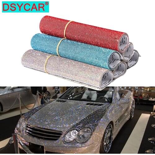 DSYCAR 20000/10000 Pieces Bling Rhinestone Crystal Sheet Crystal Self-Adhesive Sticker DIY Car Decoration Sheet for Car Decor