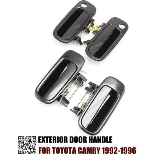 FL FR RL RR Set 4 Black Outside Door Handle For Toyota Camry 1992 1993 1994 1995 1996 69240-33010 69220-33020 2.2L 3.0L