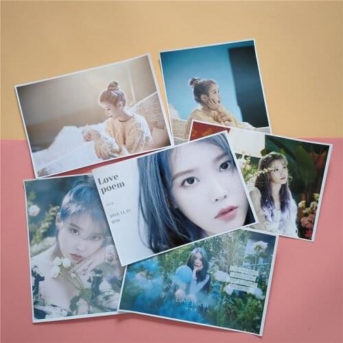 KPOP IU Li Zhien Love Poem Album Photo Poster Self-adhesive Pictorial Lee Ji Eun Photo Blueming Merchandise Hot Sale