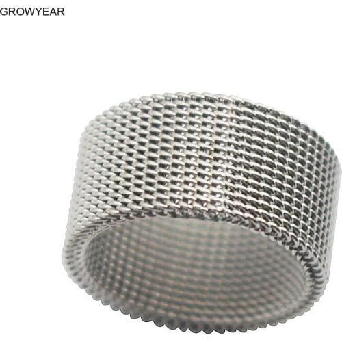 Tiny Stainless Steel Chain Ring Women Men Silver Color Fashion Jewelry Rings Size 7 9 11 10 6 8