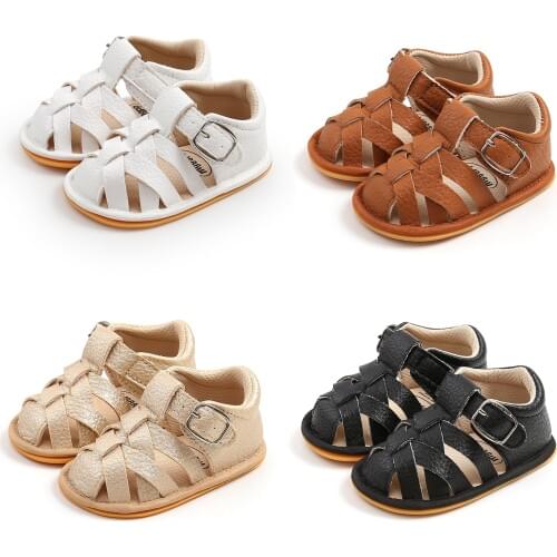 Summer Baby Boy Girl Sandals PU Leather Infant Kids Flat Sandals Girls Sandals Hollow out Baby Sandals