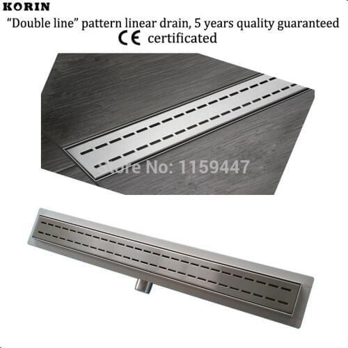 700mm "Double" Pattern Stainless Steel 304 Linear Shower Drain, Horizontal Drain, Shower Waste, Shower Channel, Linear Drain