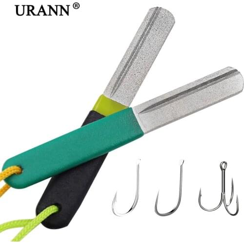 URANN Diamond Hook Grinder Outdoor Mini Diamond Fish Hook Sharpener Sharpening File Fishing Hunting Fishing Hook Tool