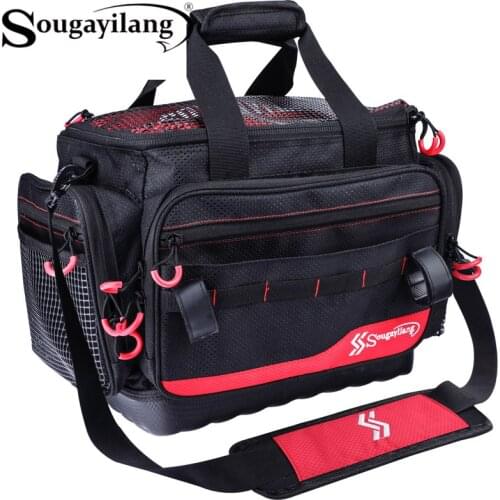 Sougayilang Fishing Bay MultifunctionalFishing Reel Bait Storage Box Outdoor Carp Fishing Tackle Shoulder Messenger Bag Tackle
