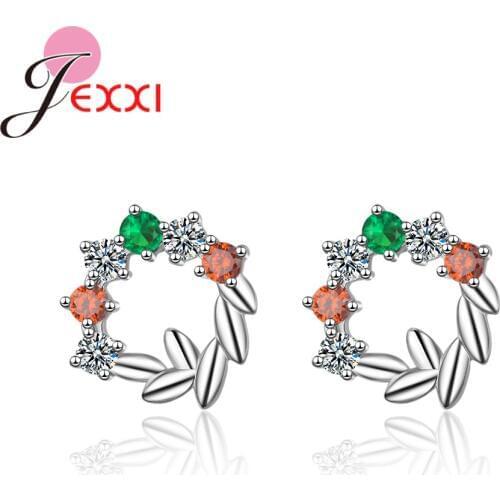 Fashion 925 Sterling Silver Earrings Brand Round Women Gold Silver Joyas Stud Earings Boucle Foreille Femme Jewelry Earings