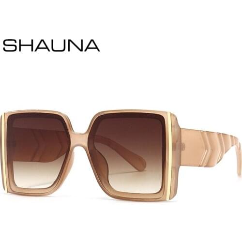 SHAUNA Retro Jelly Color Square Sunglasses Women Fashion Gradient Eyewear Shades UV400 Men Brand Designer Oversized Sun Glasses