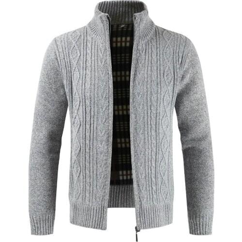 Winter Thick Warm Cardigan Sweater Men Casual Slim Fit Sweatercoat Male Knit Zipper Autumn Sweaters For Men 2020