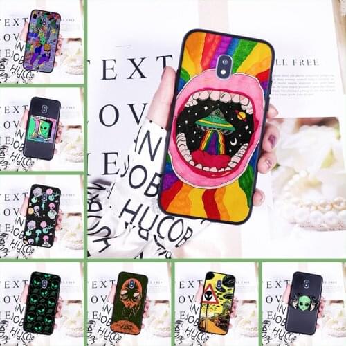Soft Phone Case For Samsung Galaxy J3 J5 J7 2015 2016 2017 J2 J5 J7 Prime J4 J6 J8 Plus Silicone UFO Cartoon Alien Back Cover