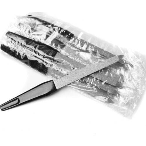 New Metal Double Sided Nail File Tools Plastic Handle Lightweight Nail Files DIY For UV Gel Polish Profession Manicure Tool