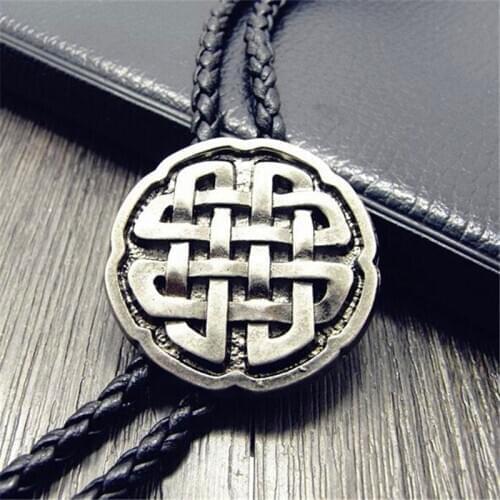 Bolo Tie New retro shirt chain lucky knot collar necklaces long neckties pendant