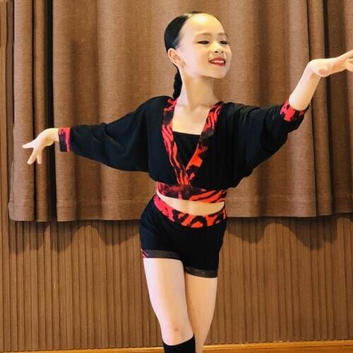 Latin Dance Clothes For Girls Training Set Black Latin Top Shorts Stage Wear Summer Cha Cha Ballroom Rumba Dancing Costume 4187