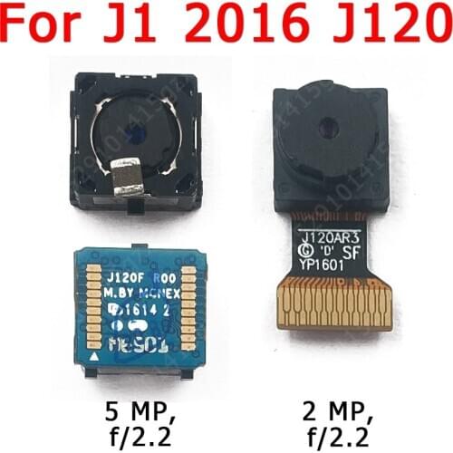 Original Front and Rear Back Camera For Samsung Galaxy J1 2016 J120 Main Facing Camera Module Flex Cable Replacement Spare Parts