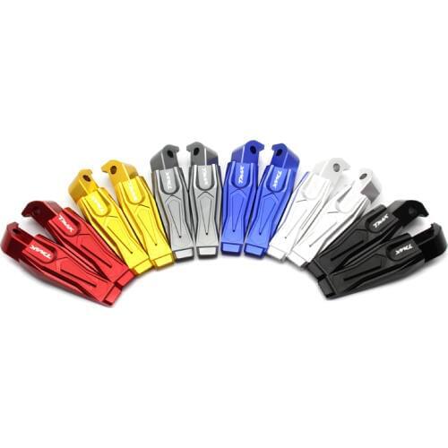 HOT Motorcycle CNC Aluminum Rear Passanger Foot Peg Footrests For YAMAHA TMAX 500 T-MAX530 XP500 XP530 6COLOR Free shipping