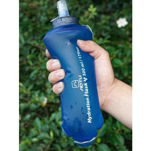 Outdoor Sports Folding Soft Water Bottle 500 Ml Bottle Tpu Water Running Water Bag Waistband Marathon Replenishment Equipment