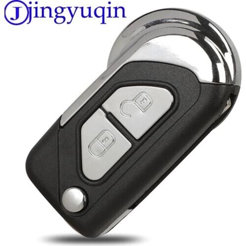 Jingyuqin Remote 2b Flip Folding Car Key Shell Case Fob Cover For Citroen DS3 Uncut VA2 Key Blade Housing Cover