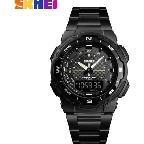 SKMEI 1370 Fashion Sport Watch Men Quartz Clock Mens Watches Top Brand Luxury Steel Business Waterproof Watch Relogio Masculino