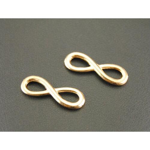 50pcs Rose Gold Infinity Charms Connector "8" Charm Metal Bracelet Necklace Jewelry Findings A582