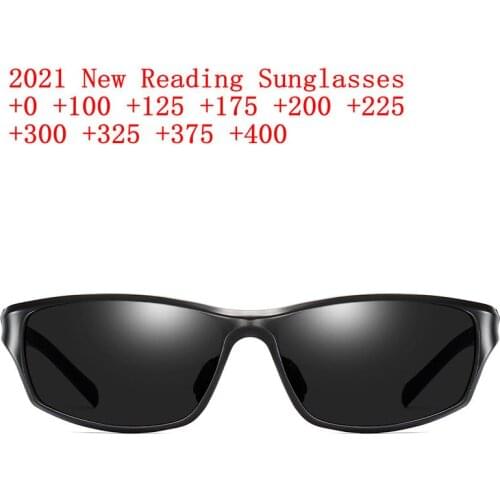 "Sun Reading Glasses Fashion Lens Eyewears Sports Sun Glasses for Men Women Retangular Large Frame Readers Gray Lens NX