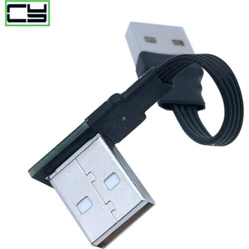 Double bend USB extension elbow right angle USB to USB male to female data line L type short 2.0 male to female