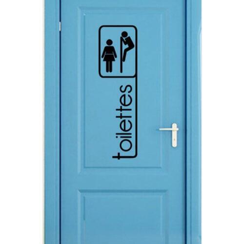Funny Voyeur French Toilettes Sticker for Toilet WC Door Sign Vinyl Decal Salle De Bain Wall Art Home Decor Poster 20 cm x 65 cm