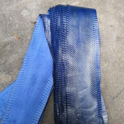 High grade pure color genuine snake skin nature leather whole piece craft material for wallet handbag decoration