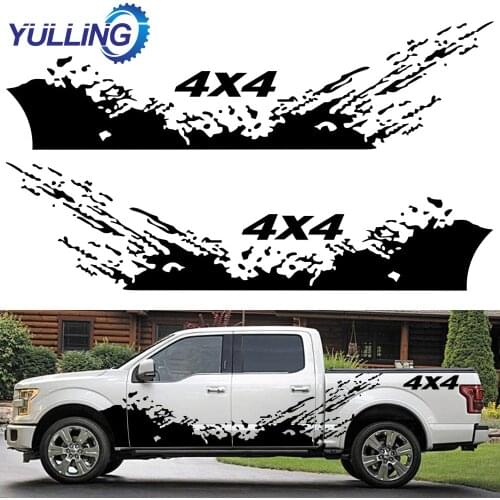 YULLING 2Pcs Car Sticker 4x4 Off Road Graphic Vinyl Decal Personality Car Stickers and Decals For Navara For Jeep For Pickup