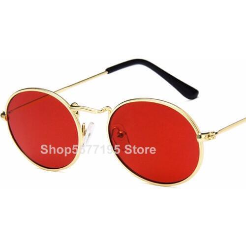Womans Fashion Sunglasses Oval Brand Sun Glasses Luxury sunglasses Metal Round Frames Black sunglasses Eyewear Oculos