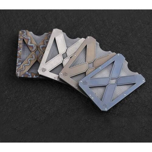 1PC Multicolor Flame Pattern Titanium Storm Storage Credit Card Clip Wallet Belt Card Holder Man Gift Outdoor EDC Multitool