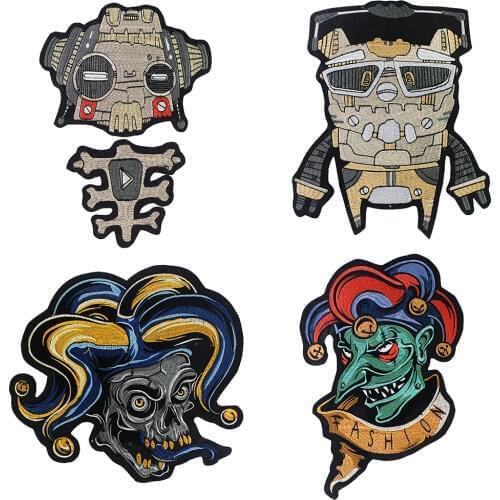 Cartoon Robot Monstor Embroidered Clothes Patches Iron on Clothing Stickers Garment Apparel Accessories 1pc TH1930