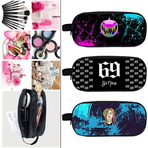 2021 American Rapper 6ix9ine Stationery Bag Women Cosmetic bag Gooba 69 3D Print Pencil case Children Kawaii School Supplies