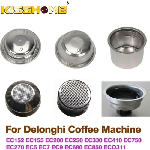 Coffee 51mm Single/Double Layers Filter Basket For Delonghi Coffee Machine Universal Powder Bowl Semi-automatic Coffee Accessory