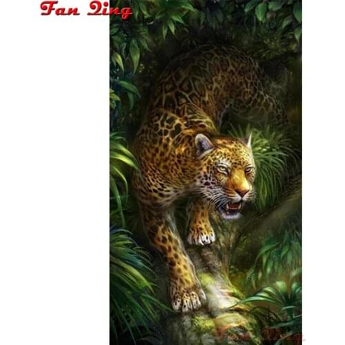 Diamond Painting Animal Leopard 5D Diy Square Round Rhinestone Embroidery Mosaic Cross Stitch Home Decoration Needlework