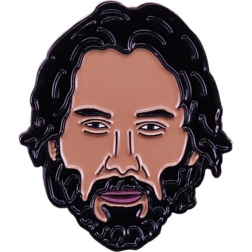 Keanu Reeves Badge great person Enamel Pin internets boyfriend brooch lovely man decor