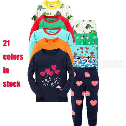 2-8 ears Kids Cotton Pyjamas Homewear Girl nimal Cartoon Pajama Sets Dinosaur Pajama Boys Night Suit Children Sleepwear Pijamas