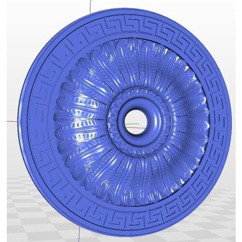For cnc in STL file format 3d model relief rosette_45