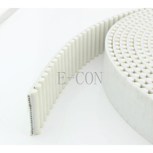 HTD8M Timing Belt Width 30mm White Prusa Mendel Steel cords Open End Cut to Length for HTD8M Timing Pulley Stepper Motor