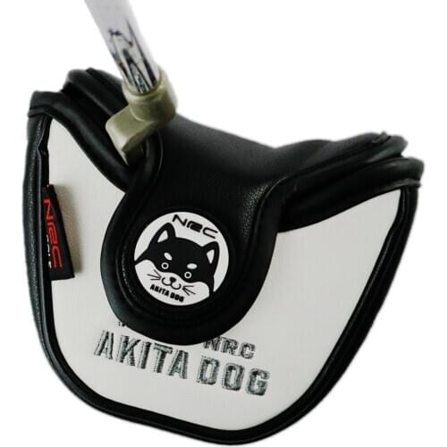 PU Leather Cartoon Design Golf Mallet Putter Head Cover Magnet Headcover