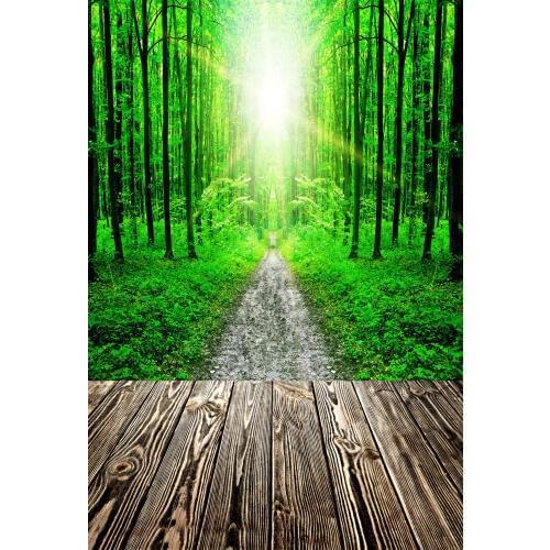 LIFE MAGIC BOX Seamless Wrinkle-free Polyester Washable Camera Photo Backgrounds Wedding Photography Backdrops Trees Wood